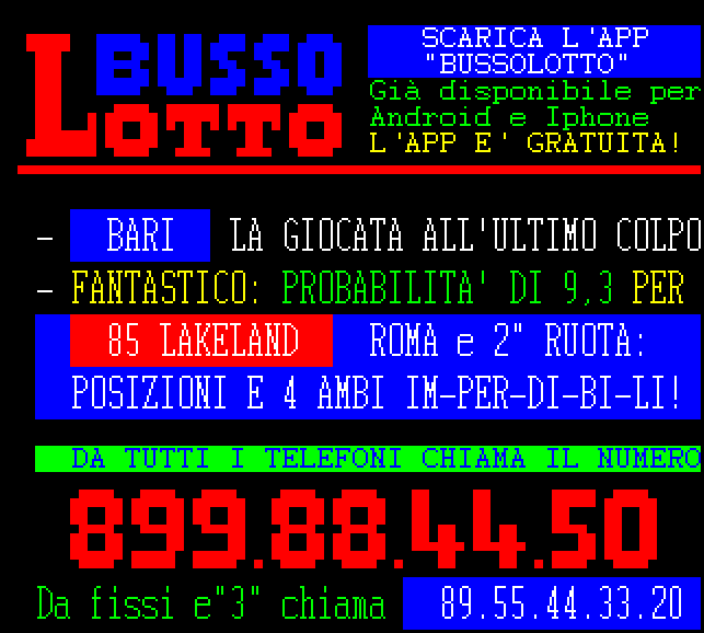 SCARICARE DATO TELEVIDEO
